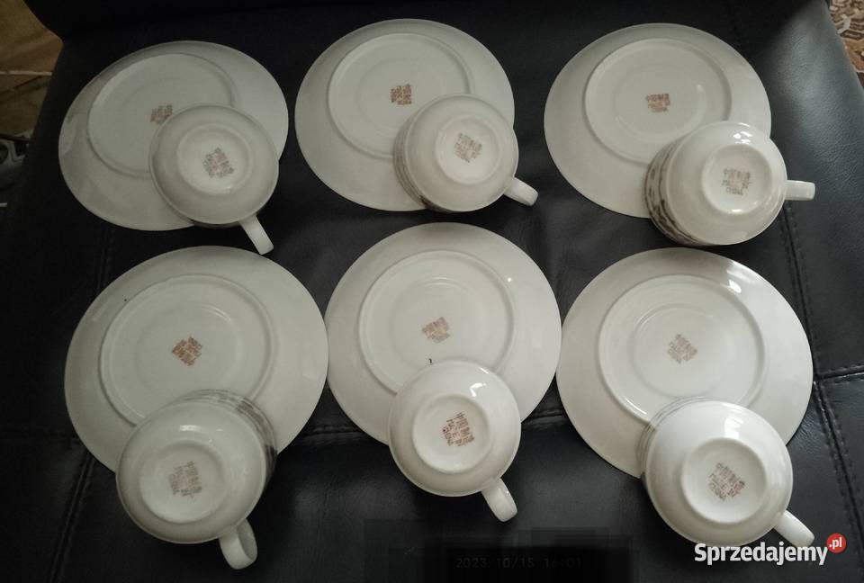 Chińskie porcelanowe filiżanki i spodki Nakło nad Notecią