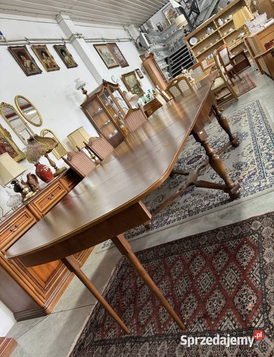 Duży rozkładany stół drewniany z 4 wkładkami i Ełk