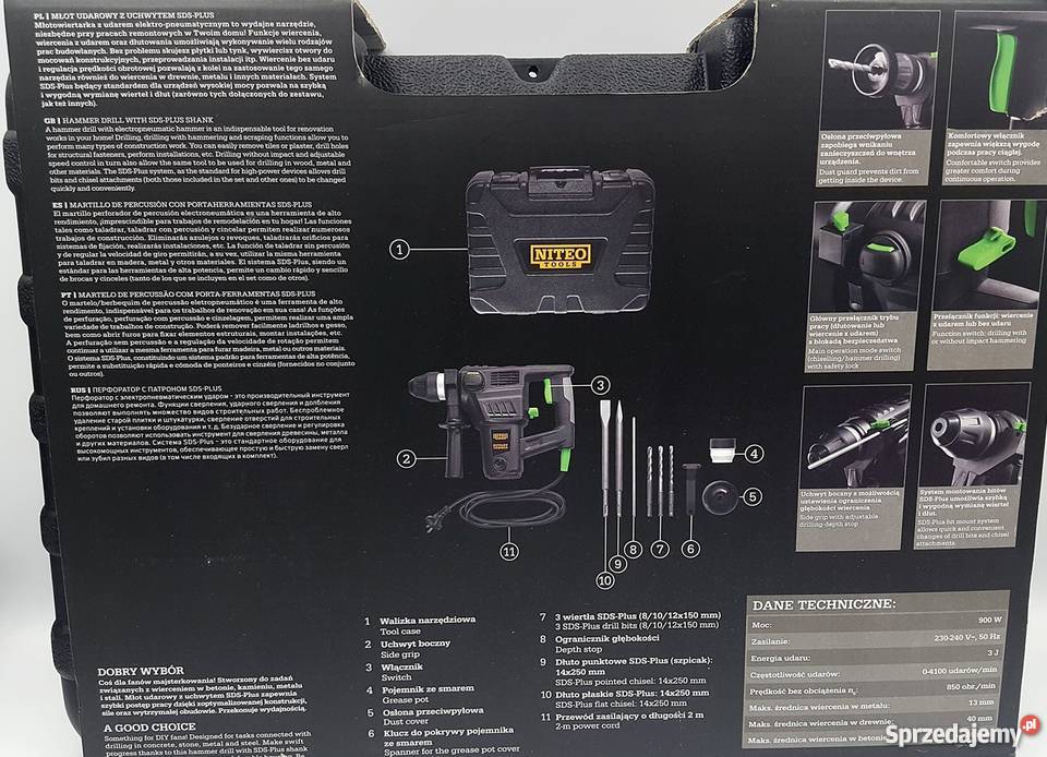 Młor udarowy NITEO TOOLS RH000816 KOMPLET Gdańsk