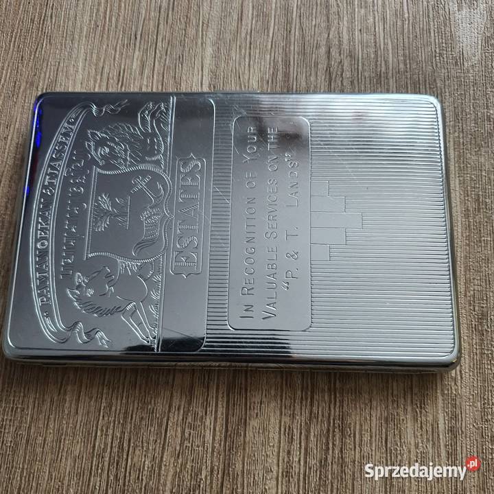 Papierośnica chromowana Nowa Sól sprzedam