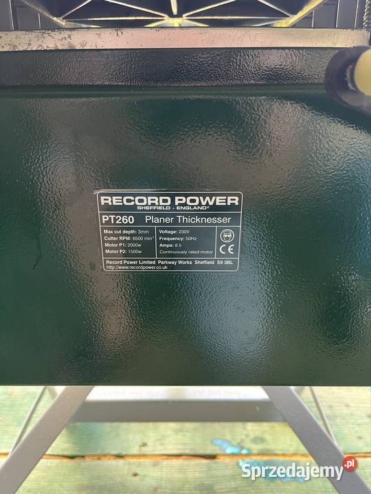 Strugarka grubościówka Record Power pt 260 Joniny