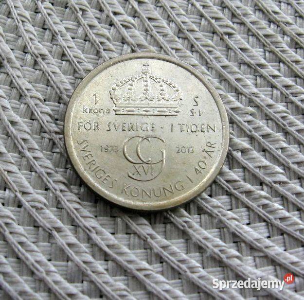 Szwecja 1 Korona 2013r 40 lecie panowania Karola Numizmatyka Kalisz
