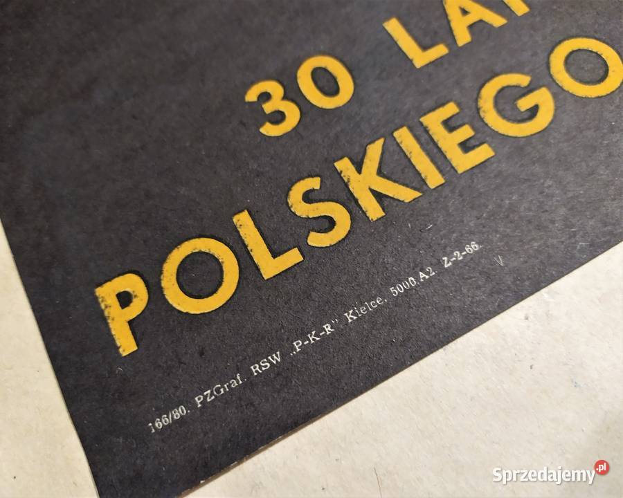 Oryginalny plakat z 1980 30 LAT PZF