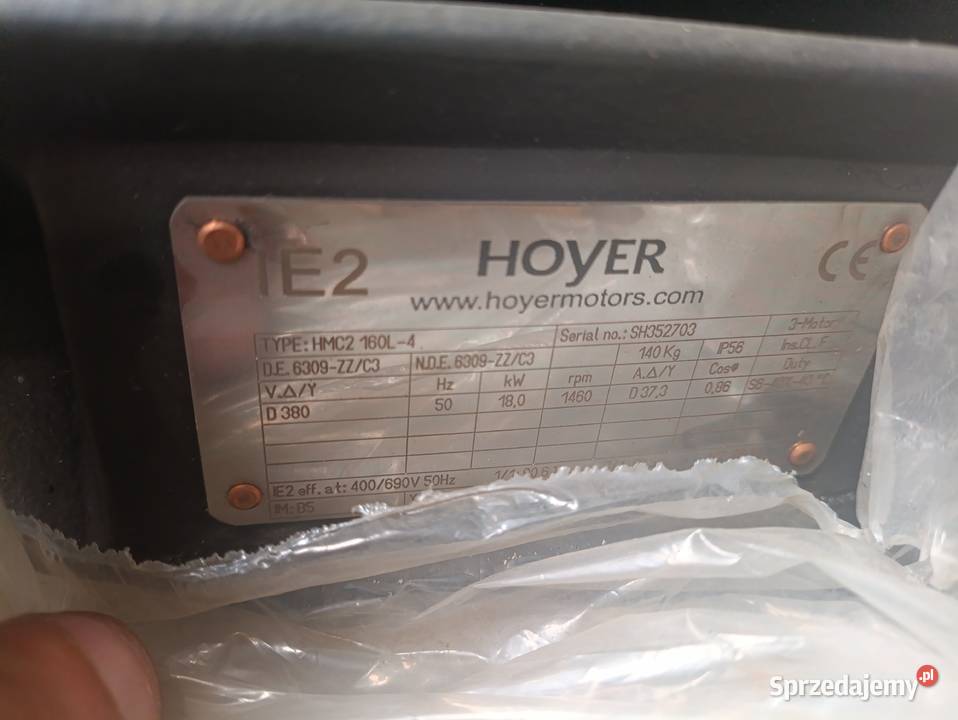 Silnik Hoyer MS160 M4 175kWS6 B5 IP56 440V 50H Gdynia