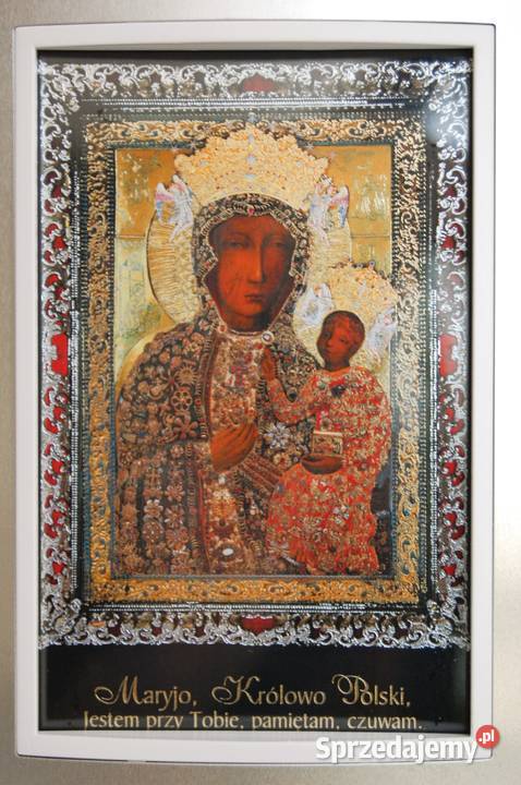 Matka Boża Częstochowska Maryja obrazek w ramce lubelskie Lublin
