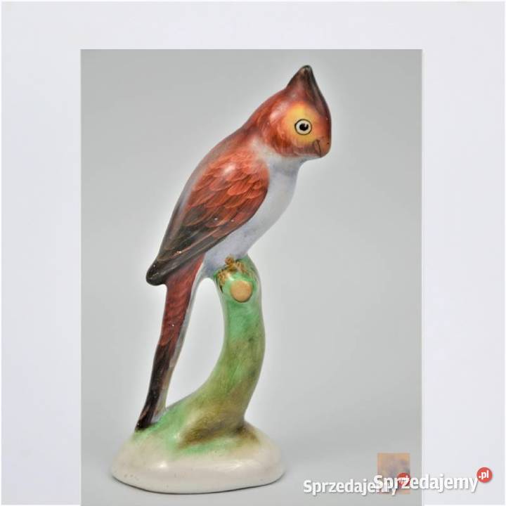 Papuga ceramiczna Bodrogkeresztr Węgry lata 60te Warszawa