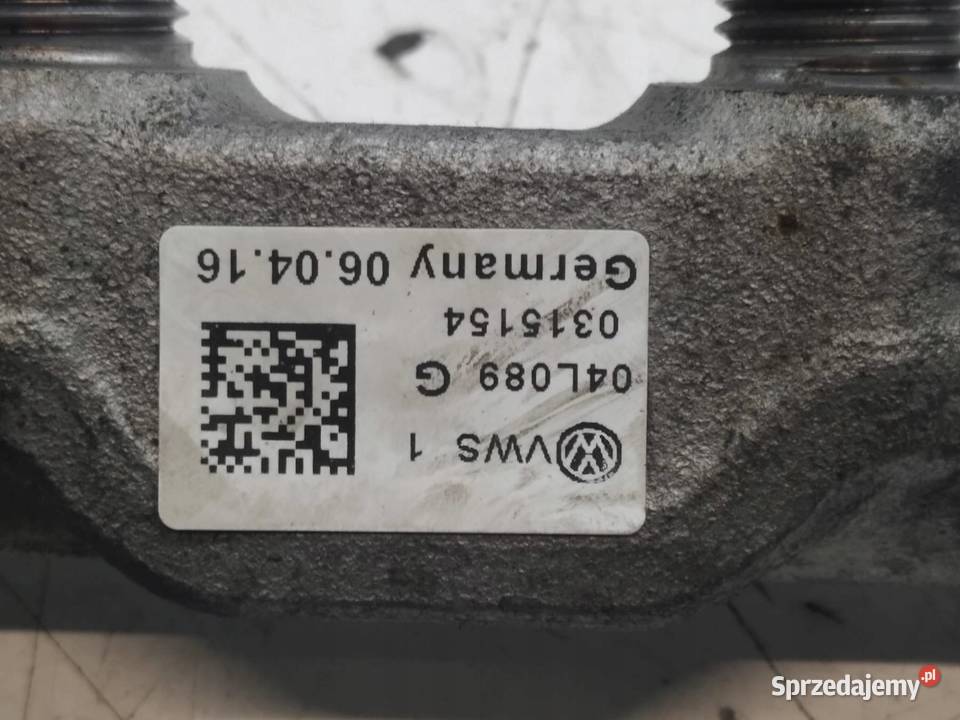 LISTWA WTRYSKOWA 04L089G 20 TDI VW Volkswagen Rok produkcji 2016 Listwy wtryskowe
