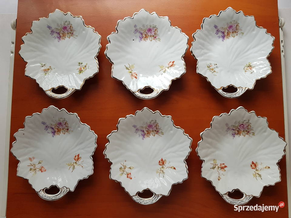 6 x stare porcelanowe konfiturówki w kształcie Dąbrowa Górnicza sprzedam