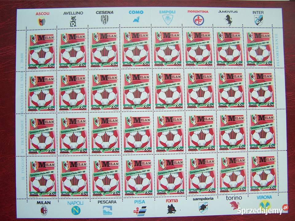 Włochy 1988 MNH Mi 2051 Sport Piłka nożna MILAN Filatelistyka śląskie Tychy