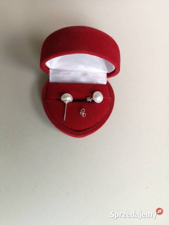 Kolczyki z perłą mabe sztyfty srebro Toruń