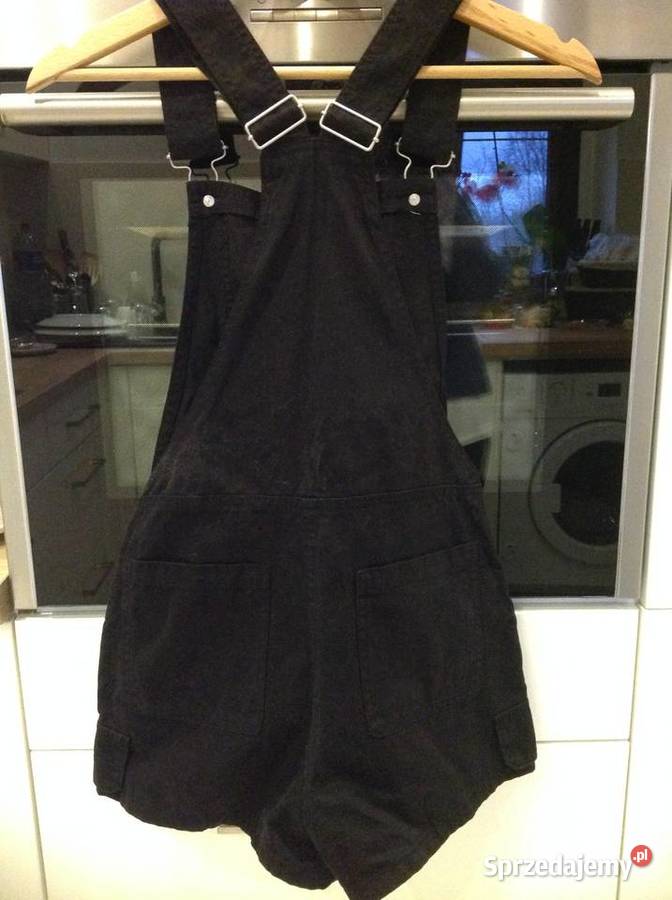 Spodnie Ogrodniczki Czarne Jeans Damskie Nowa Sól