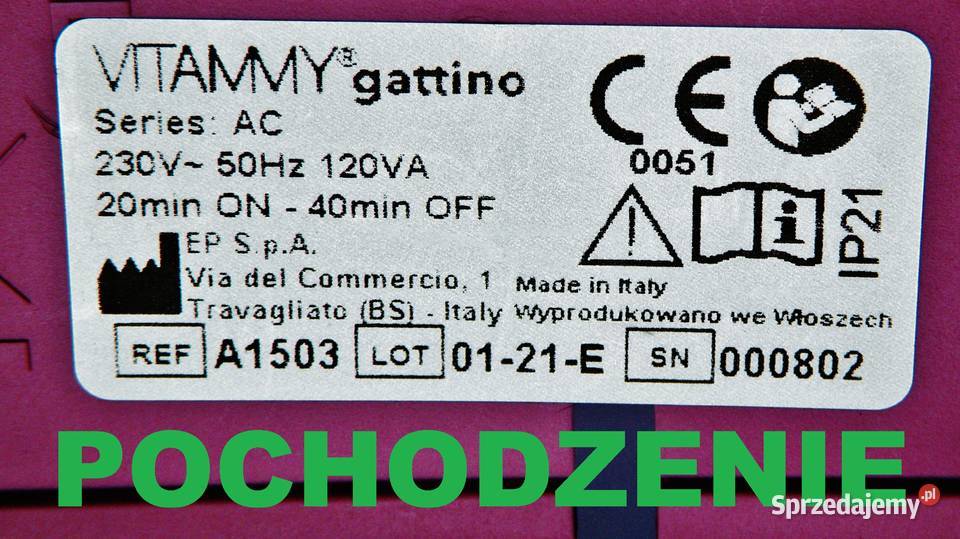Silnik YJ62300 z kompresorem inhalatora VITAMMY