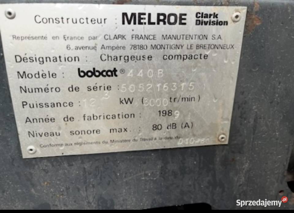 Bobcat 440B ładowarka miniładowarka nieuszkodzony Tomice