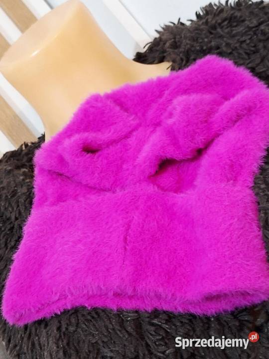 Czapka zimowa damska neon fuksja warmińsko-mazurskie Braniewo