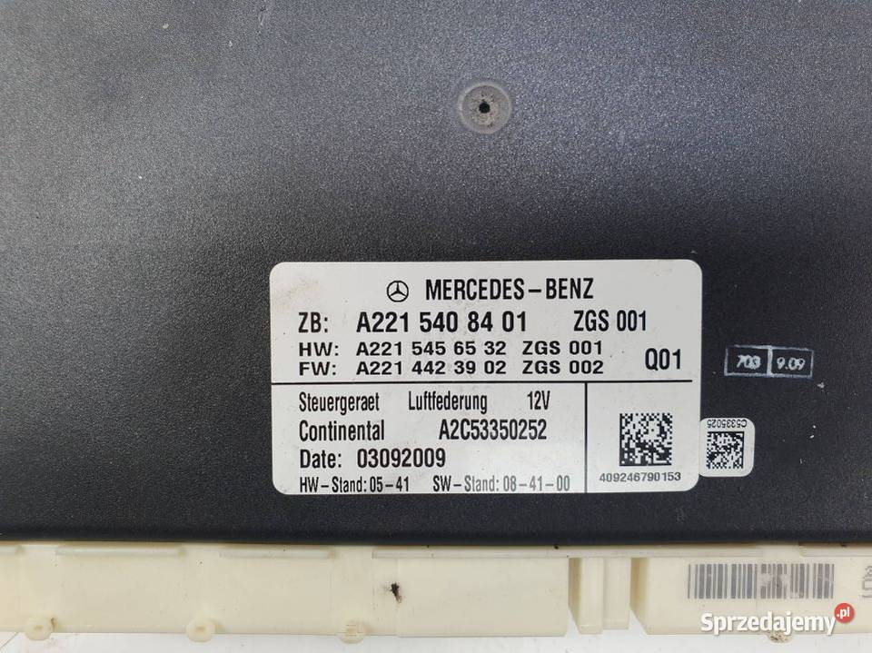 MODUŁ MERCEDES BENZ S 450 4MATIC A2215408401 Lipno