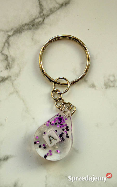 Zawieszka w kształcie łezki z literką A Gdańsk