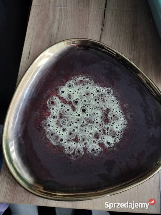Duża ceramiczna patera trójkątna zachodniopomorskie Choszczno