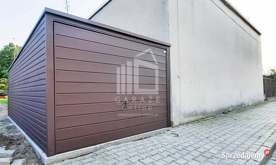 GARAŻ BLASZANY 3m x 6m poziom spad tył Brama Kraków sprzedam