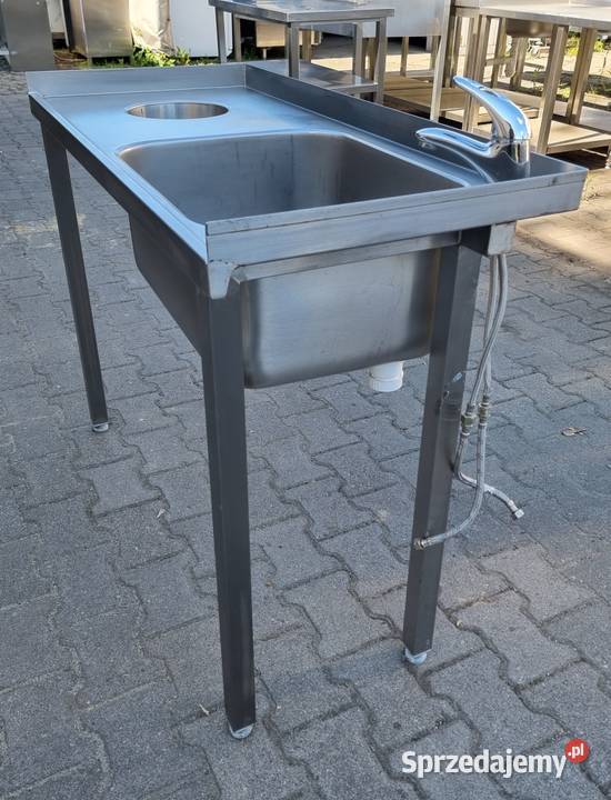 Zlew 1 komorowy z Dziurą Na Odpady 1125085 M847 Gastronomia wielkopolskie Nowe Skalmierzyce