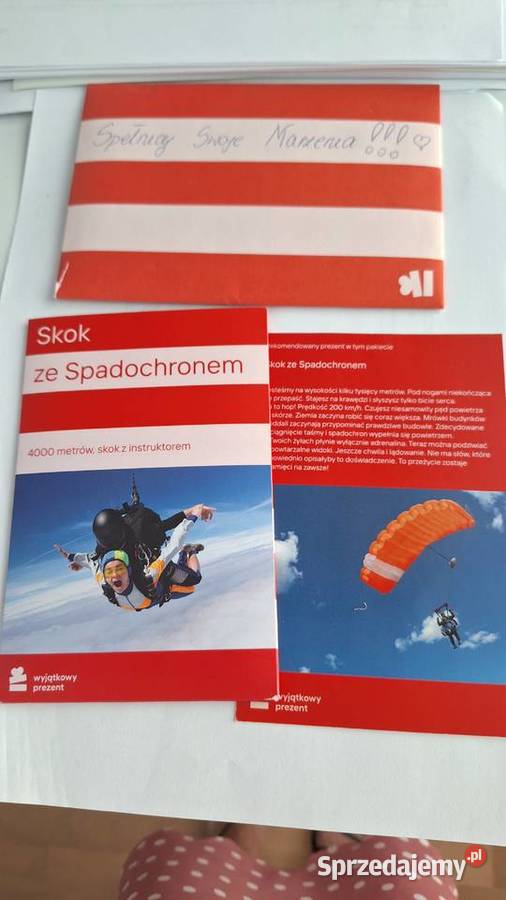SPRZEDAM WYJĄTKOWY PREZENT SKOK ZE SPADOCHRONEM Warszawa