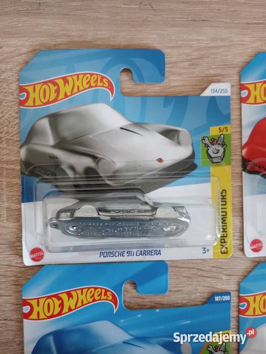 Hot Wheels Porsche 911 Carrera breloki zestaw biały Samochody i pojazdy