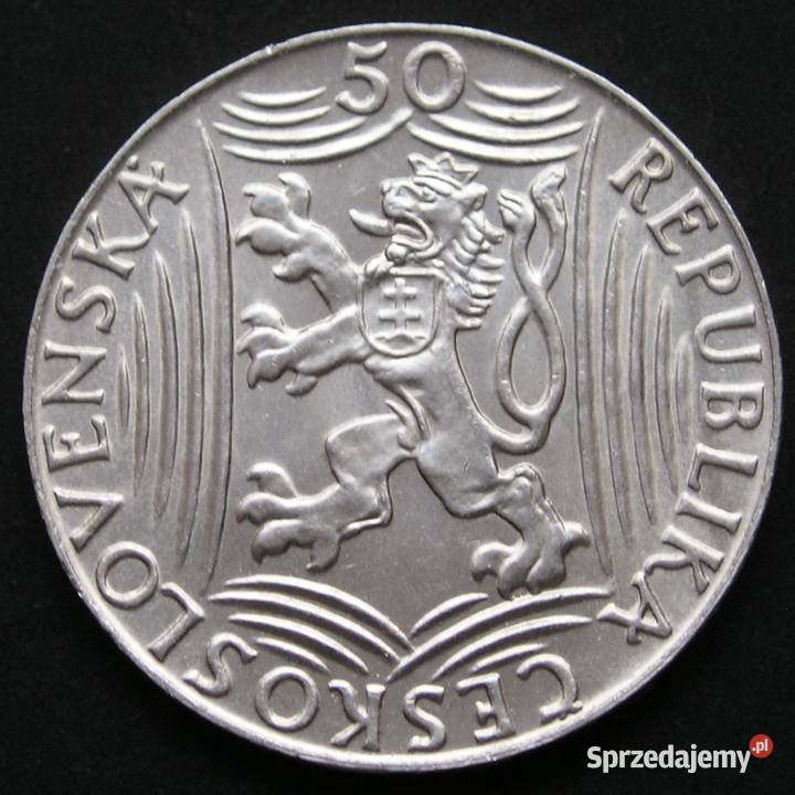Czechosłowacja 50 koron 1949 Stalin SREBRO stan Łódź