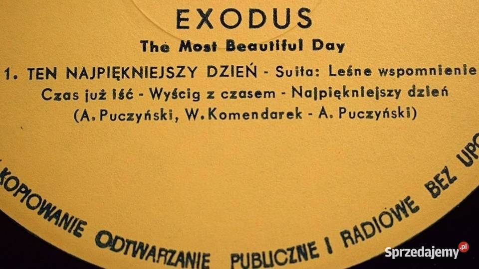 Exodus The Most Beautiful Day Supernowa płyty Chełmno