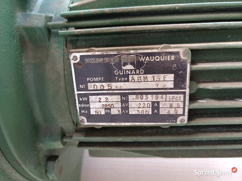 POMPA DO NAFTY WAUQUIER GUINARD ABM 13 F NO 005 Bydgoszcz