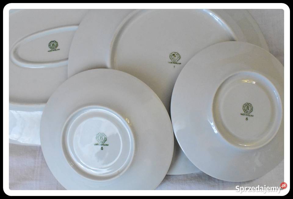 Porcelana BOGUCICE z okresu PRL talerze półmisek Płock sprzedam