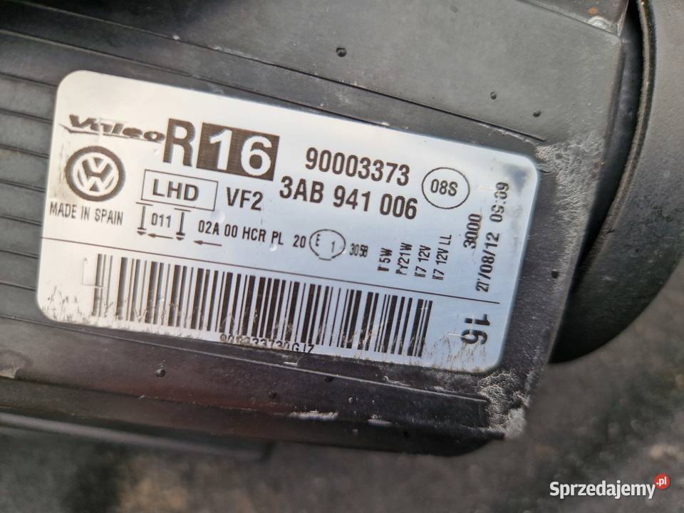 VW Passat B7 reflektor ORG KPL EU osobowe Mielec sprzedam