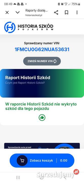 Raport 15 benz 181 automat serwisowany stan Escape Kraków