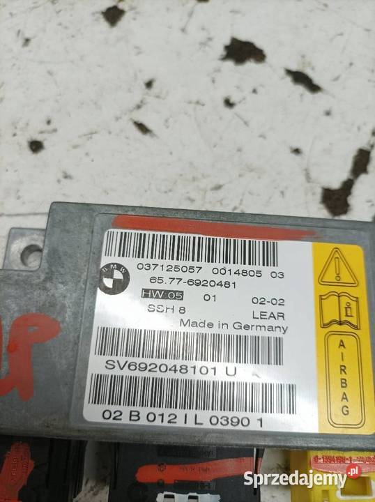 SENSOR AIRBAG 6920481 Bmw Seria 7 IV 20012008 świętokrzyskie