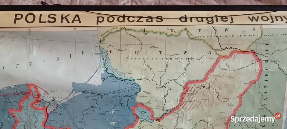 1973 historyczna mapa Polski z okresu drugiej Poznań sprzedam