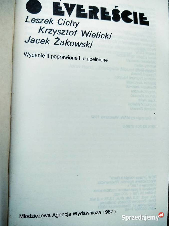 Prezenty książki O Evereście Żakowski Himalaje Warszawa