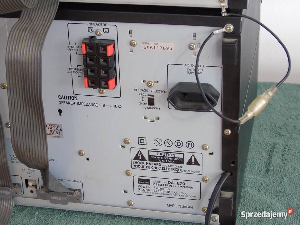 Wieża stereo Sansui z gramofonem korektor AUX Elektronika Jasło