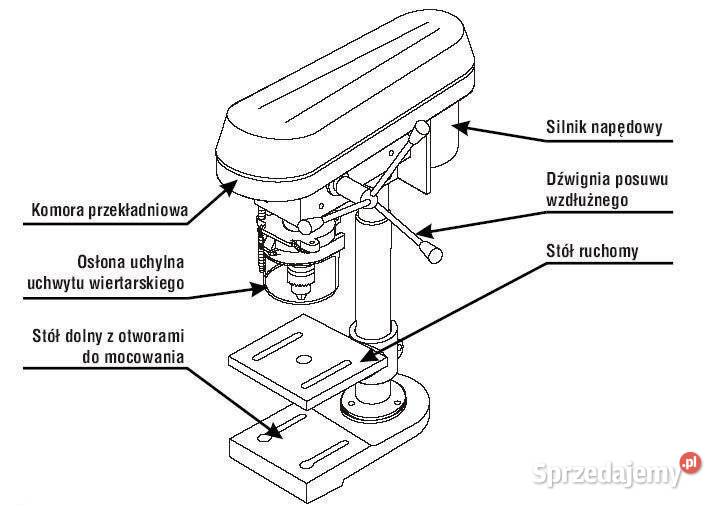 DEDRA DED7707 WIERTARKA STOŁOWA KOLUMNOWA DO wielkopolskie Opalenica