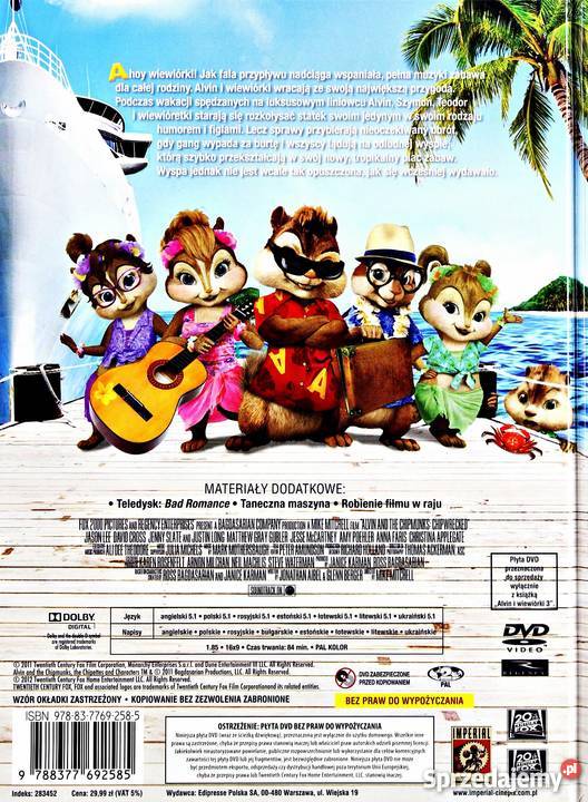 ALVIN I WIEWIÓRKI 3 DVD KSIĄŻKA wielkopolskie Kalisz