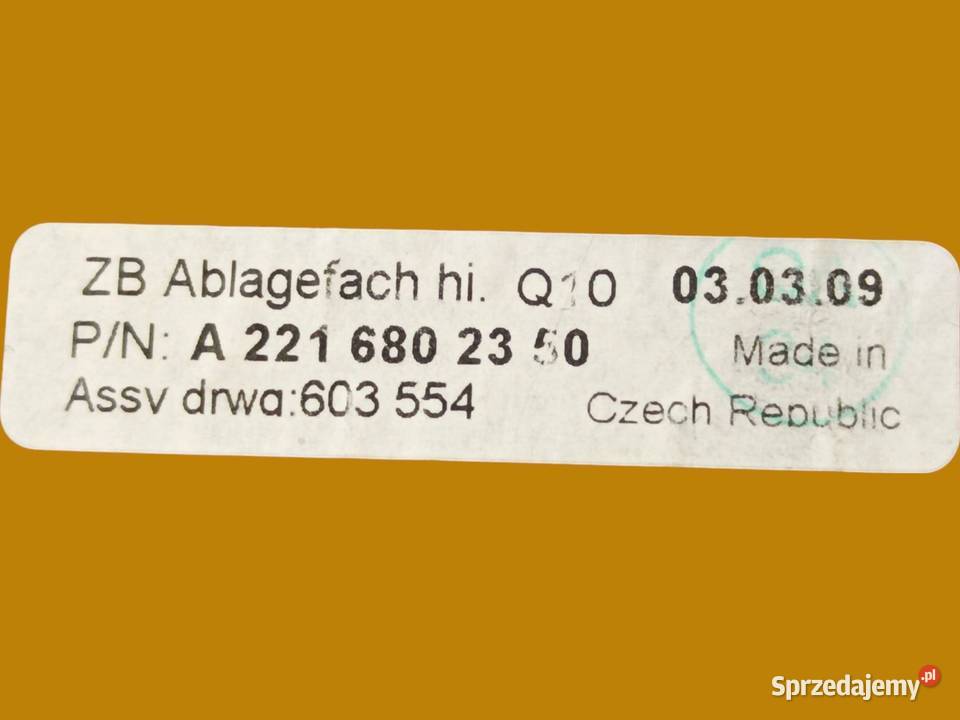 SCHOWEK KANAPY TYŁ KRÓTKI A2216802350 sprzedam