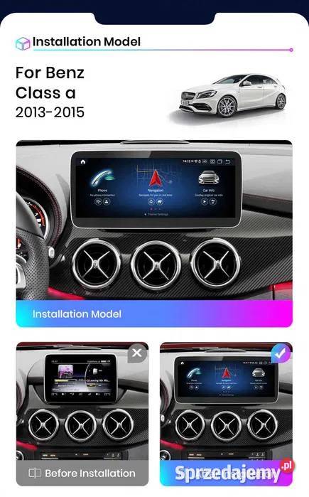 Radio Android 12 Mercedes W176 GLA X156 CLA C117 śląskie Ożarowice
