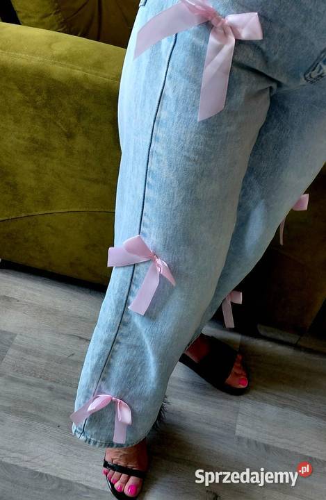 Spodnie kokarda różowa Dżins  łódzkie Zgierz