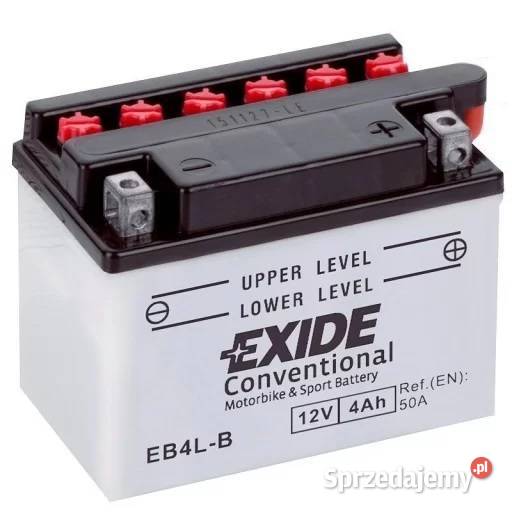 Akumulator motocyklowy EXIDE EB4LB YB4LB 12V 4Ah Wrocław sprzedam