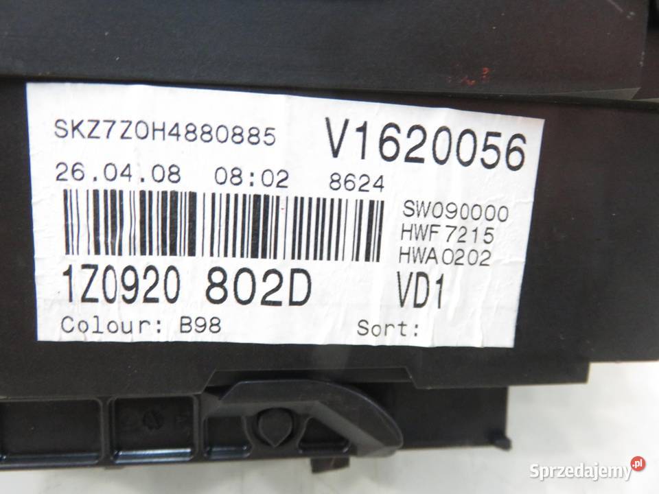 LICZNIK SKODA OCTAVIA II 19 TDI 1Z0920802D