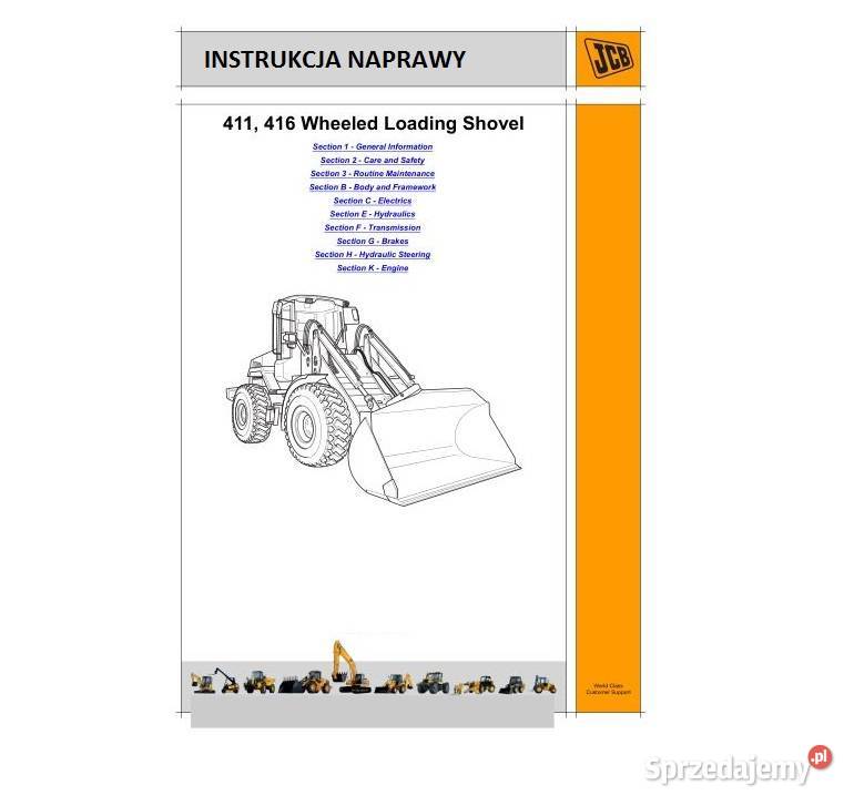 JCB 411 412 413 414 415 416 instrukcja naprawy Kielce