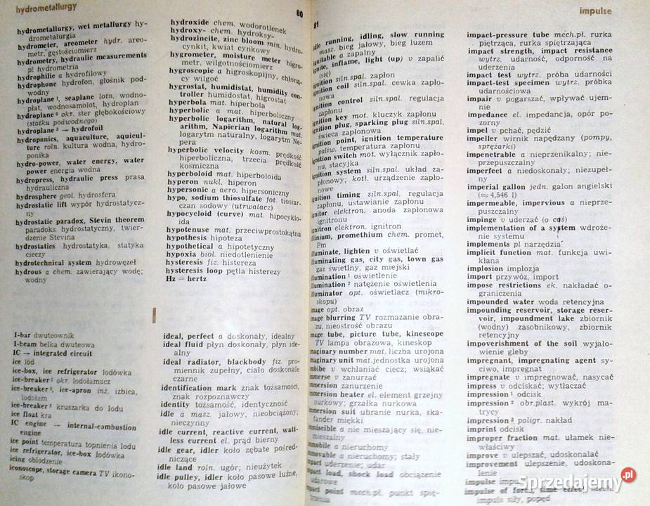 Mały słownik techniczny polsko angielski S Chełm sprzedam