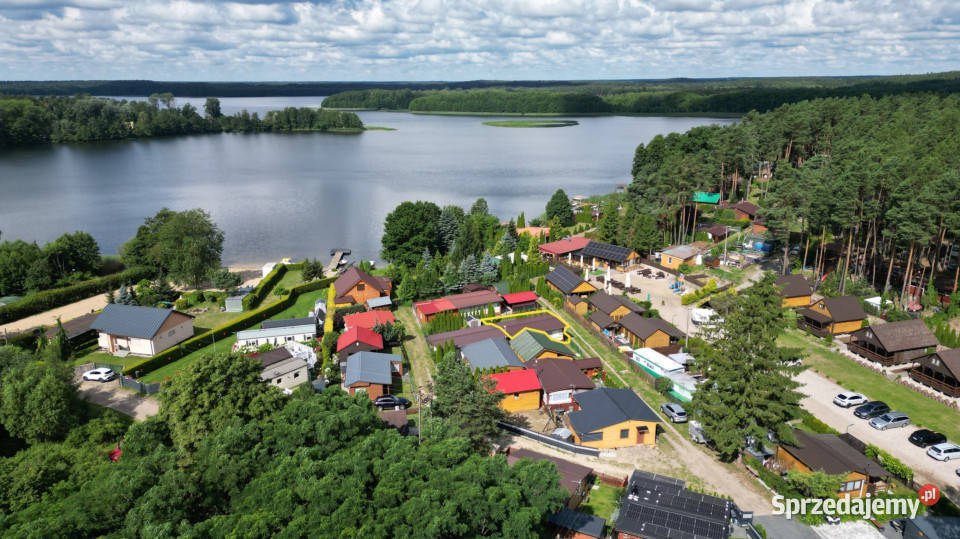 Działka rekreacyjna z domkiem jeziorem Osiny
