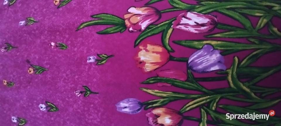 Sukienka w tulipany z USA piękny kolor Bolesławiec