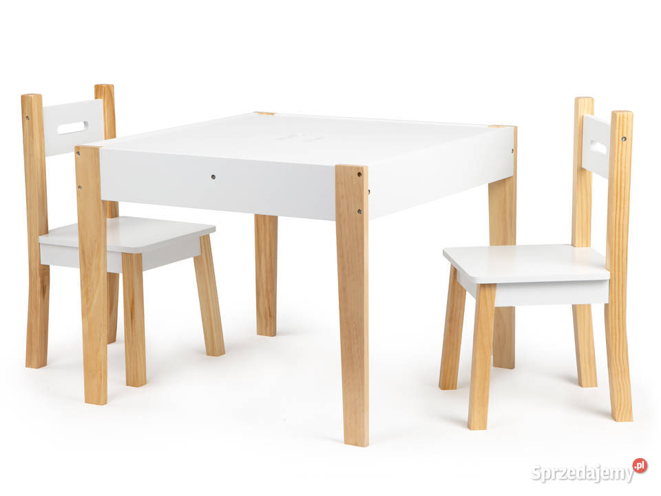 Stolik z dwoma krzesłami zestaw mebli dzieci Smogorzów