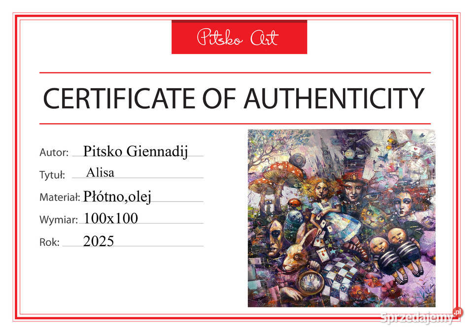 Pitsko Giennadij Alisa 100x100 obraz olejny Rumia