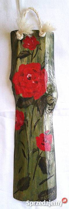 Róże czerwoneobraz olejny na desce Malarstwo sprzedam