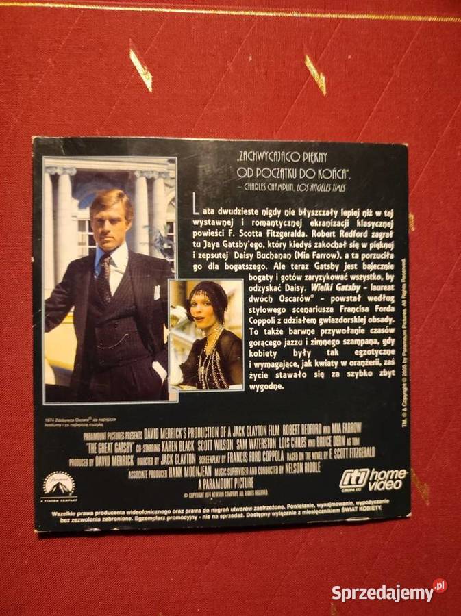 Wielki Gatsby 1974 Scott Fitzgerald film dvd świętokrzyskie Kielce
